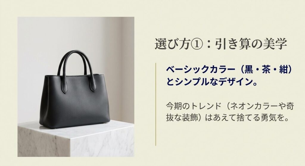 ダサくないバッグの選び方と条件引き算の美学