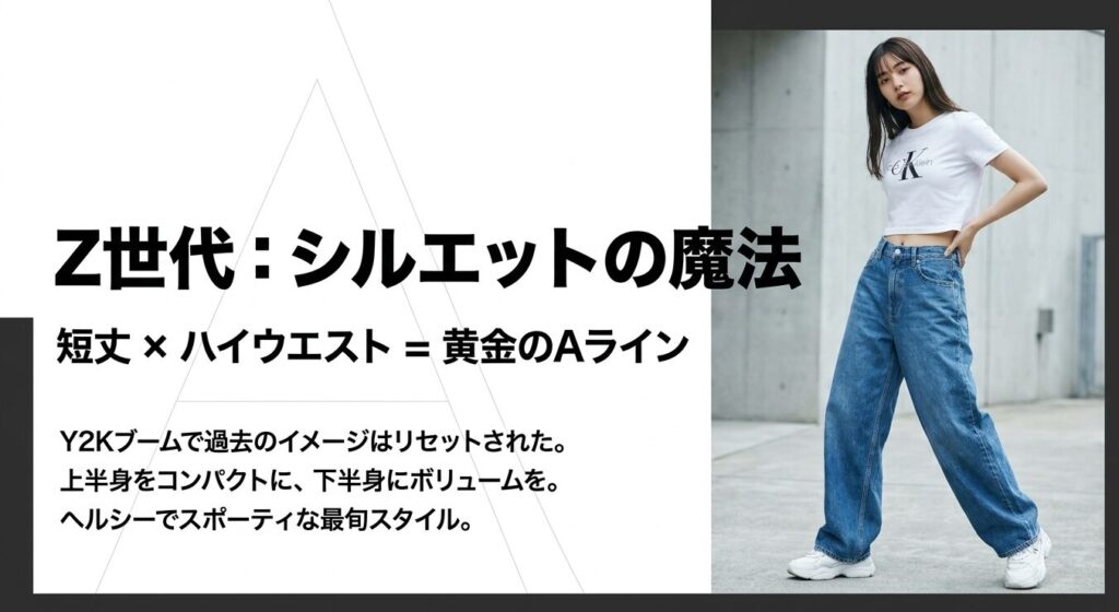 Z世代におすすめのカルバンクライン短丈Tシャツとハイウエストコーデ