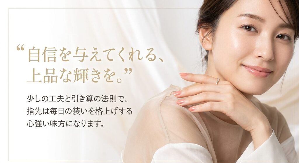 少しの工夫と引き算の法則で、指先は毎日の装いを格上げする心強い味方になります
