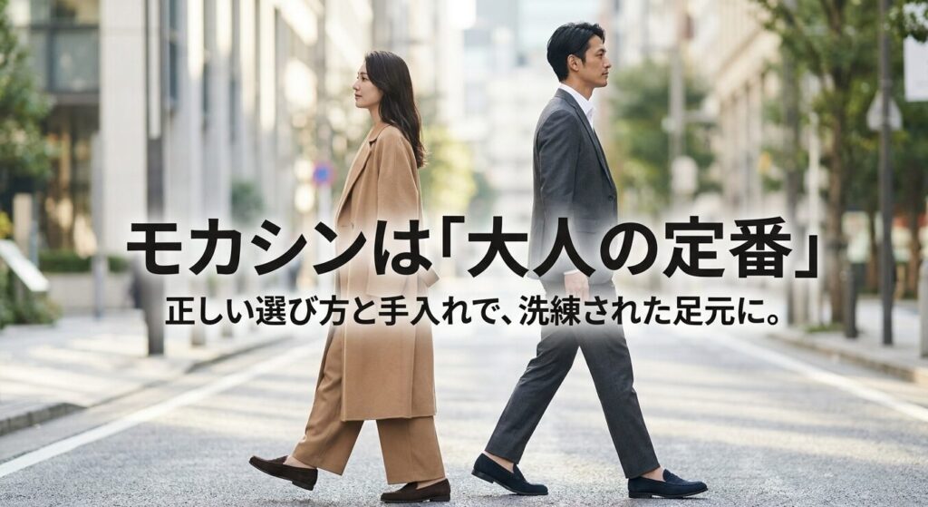 モカシンは大人の定番。正しい選び方と手入れで、洗練された足元に。