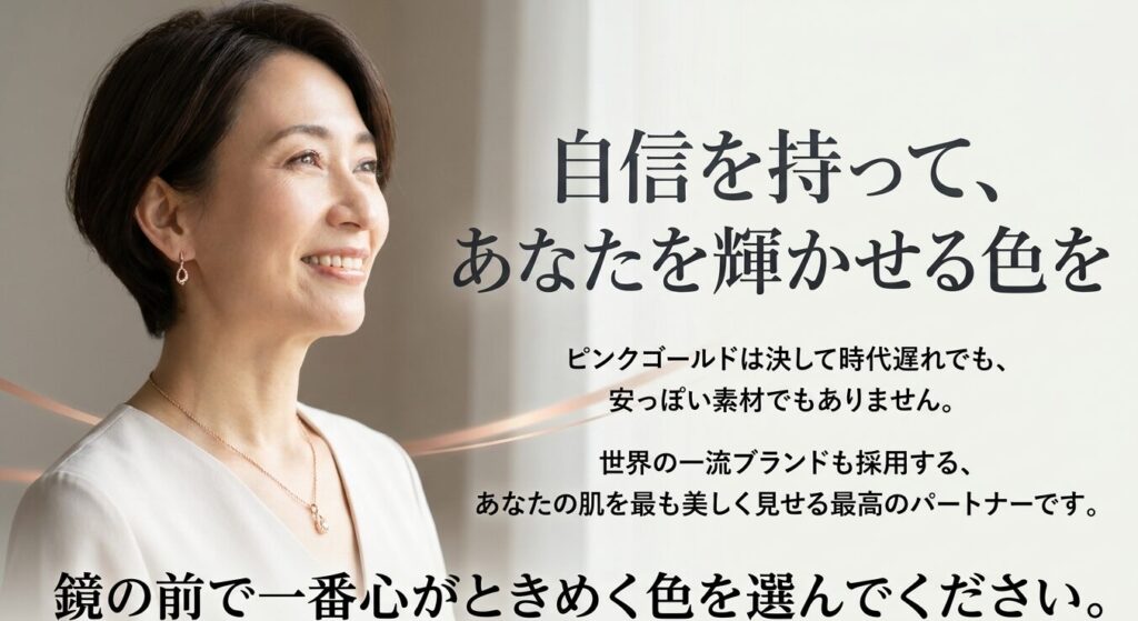ピンクゴールドは時代遅れではないというメッセージとあなたを輝かせる色を選ぶ後押し