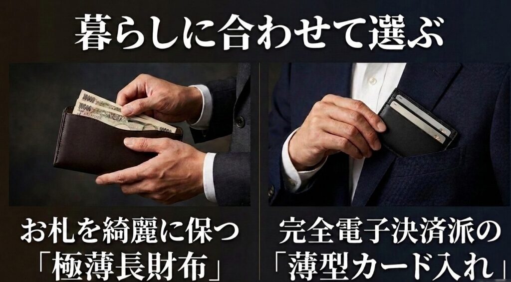 会計時の所作で、男の価値が決まる。鞄や内装から素早く、美しく取り出す。
