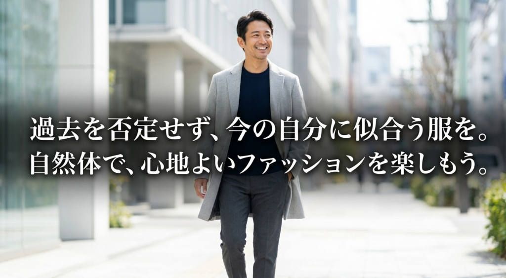過去を否定せず、今の自分に似合う服を。自然体で心地よいファッションを楽しもう
