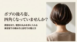 ボブの後ろ姿が四角くなる原因を知り理想の丸みを手に入れるスタイリングとオーダー法