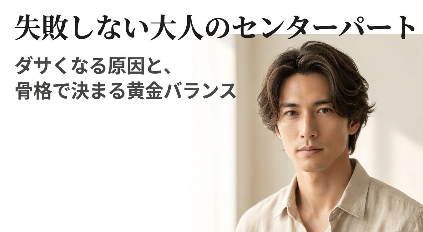 失敗しない大人のセンターパート。ダサくなる原因と骨格で決まる黄金バランスについて