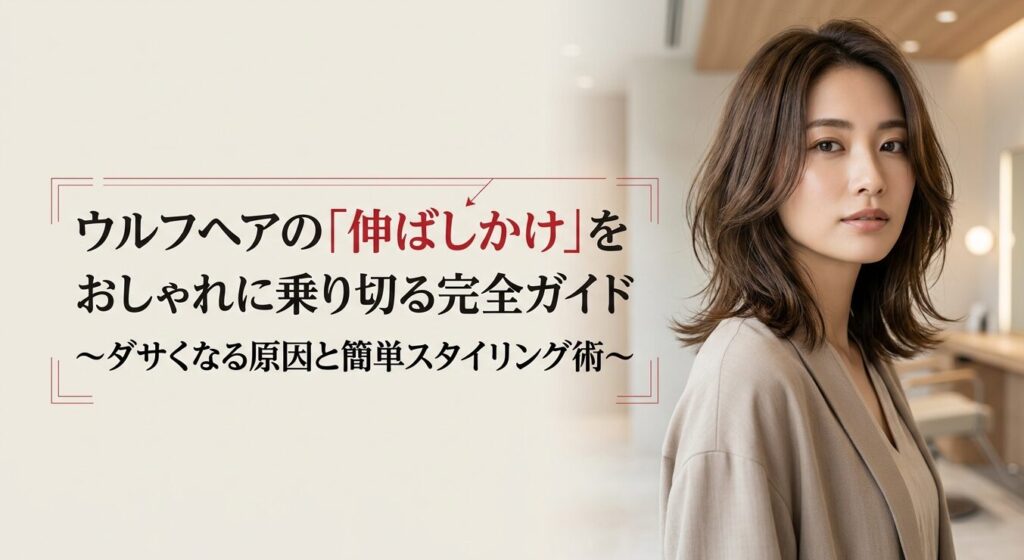 ウルフヘアの伸ばしかけをおしゃれに乗り切る完全ガイドのタイトルスライド