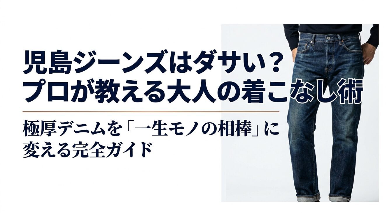 児島ジーンズはダサいという誤解を解き、一生モノの相棒に変える着こなし完全ガイドの表紙