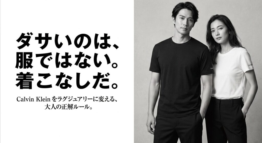 カルバンクラインのTシャツをオシャレに着こなす大人の正解ルール