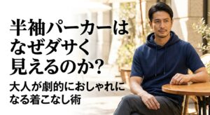 半袖パーカーがダサく見える原因と大人が劇的におしゃれになる着こなし術